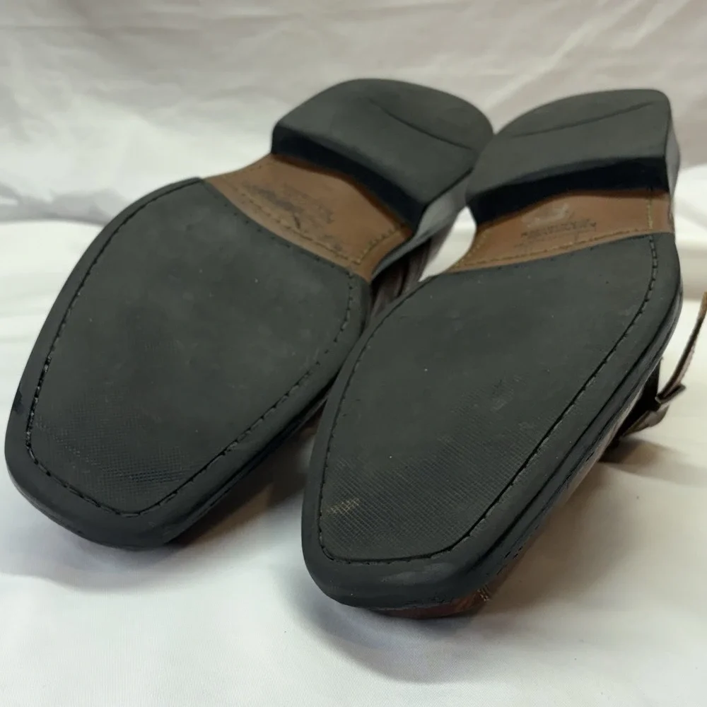 Vintage Johnston & Murphy Monkstrap Dress Shoes Mens US 9 M Brown Made In Italy